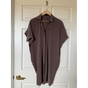 Hatch Collection Slouch Maternity Dress Beige‎ Brown Size P
